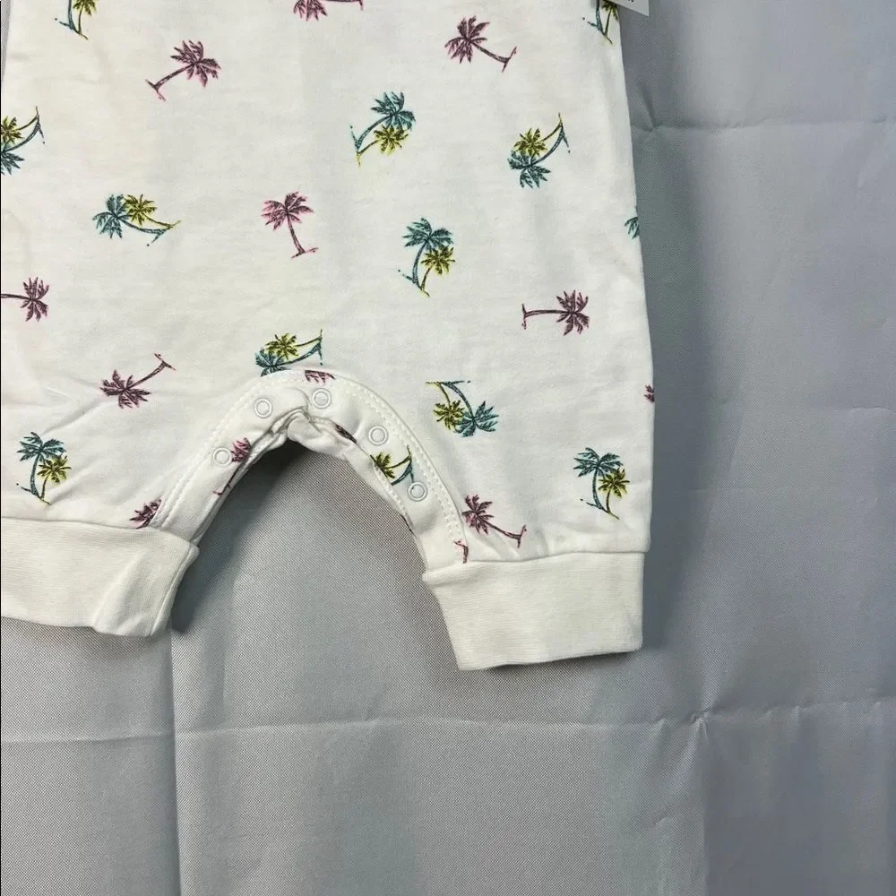 Grayson Mini cotton shortie romper with palm tree print New with tags